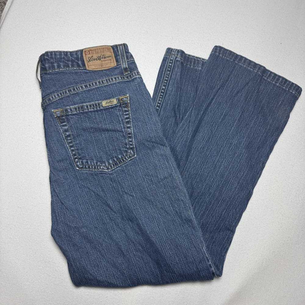 Levi Strauss Signature Women's Stretch At Waist Bootcut Denim Jeans Misses 8 Med